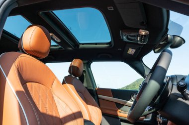Hong Kong, Çin 11 Aralık 2020: Mini Cooper S Countryman 2020 İç İşleri 11 Aralık 2020, Hong Kong.