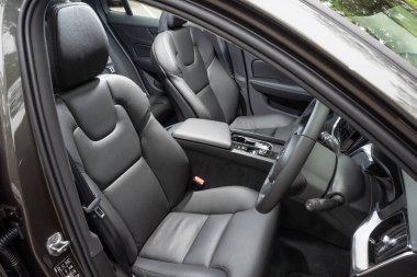 Hong Kong, Çin 29 Mart 2021: Volvo V60 İç İşleri 29 Mart 2021.