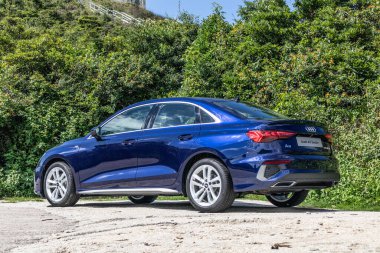 Hong Kong, Çin 10 Mayıs 2021: Audi A3 Test Sürüşü 10 Mayıs 2021.