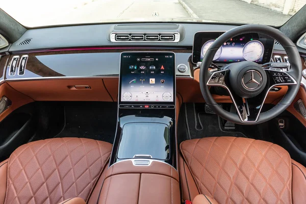 Hong Kong China Januari 2021 Mercedes Benz S500 4Matic Interieur — Stockfoto