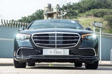Hong Kong, Çin 31 Mayıs 2021: Mercedes-Benz S450 4MATIC Test Sürüşü 31 Mayıs 2021.
