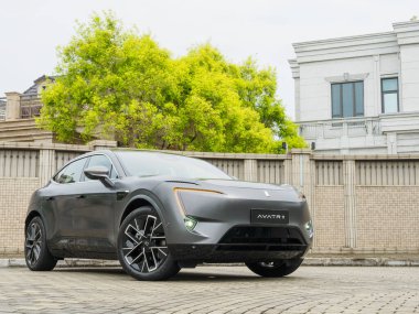 Hong Kong, Çin 8 Temmuz 2025 AVATR 11 EV 2025 Test sürüşü 8 Temmuz 2025, Hong Kong