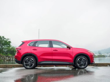 Hong Kong, Çin 13 Haziran 2025: MG S5 EV Test Günü 13 Temmuz 2025, Hong Kong