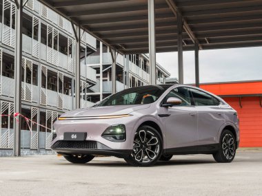 Hong Kong, Çin 8 Ekim 2025 XPENG G6 Test Sürüşü 8 Ekim 2025, Hong Kong