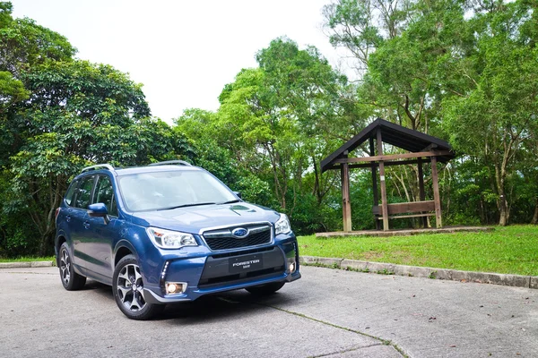 Subaru Forester 2014 Option Test Drive el 12 de mayo de 2014 en Hong Kong . — Foto de Stock