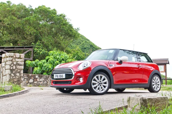 Mini Cooper zkušební jízdu v Hong Kongu — Stock fotografie