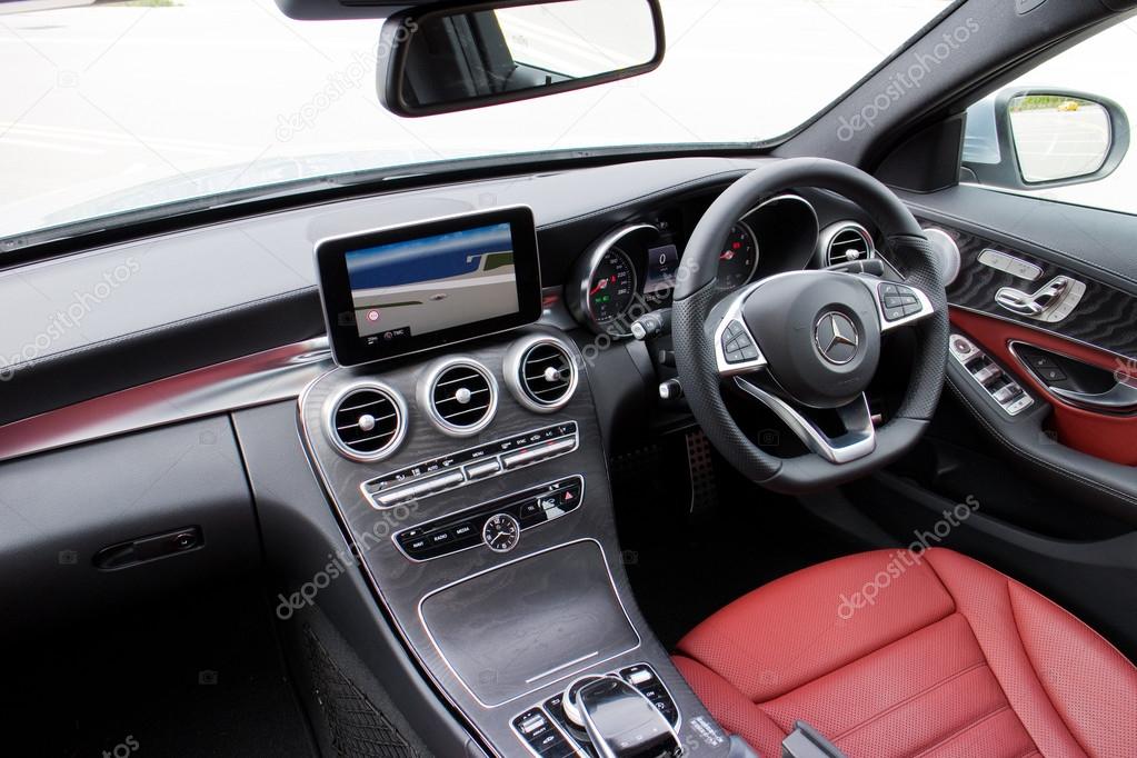 Mercedes Benz C 250 Amg 2014 Interior Stock Editorial