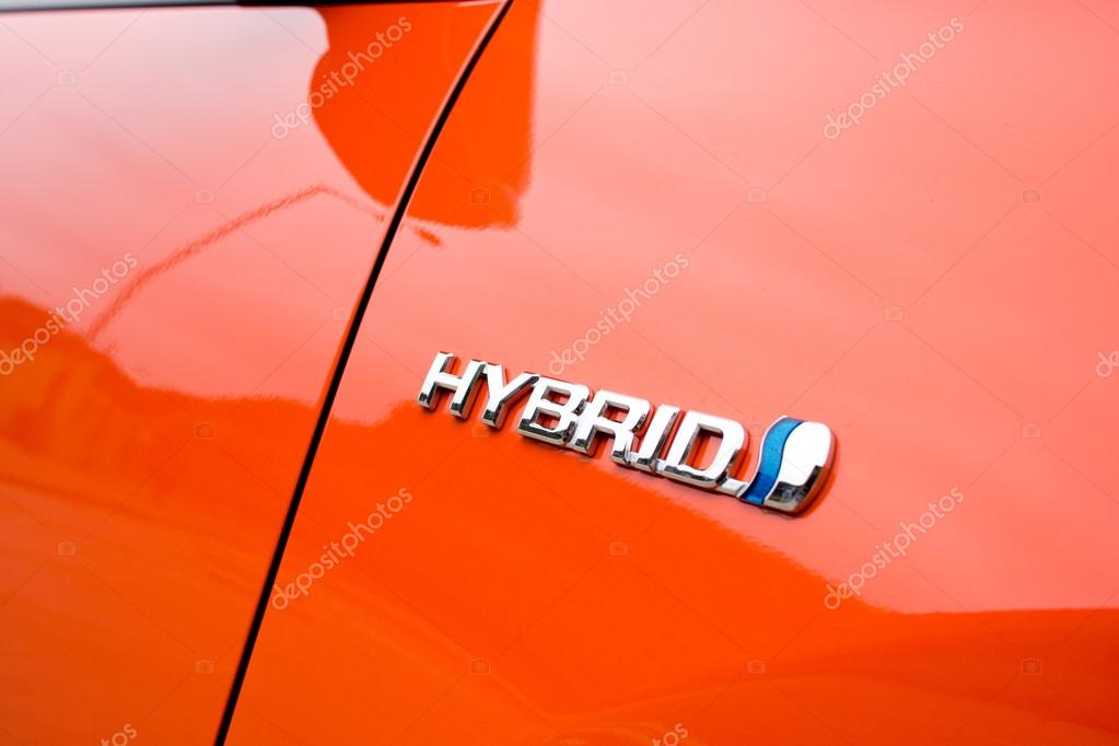 Hong Kong, China Feb 29, 2012 : Toyota Prius Hybrid logo on Feb 29 2012 in Hong Kong.