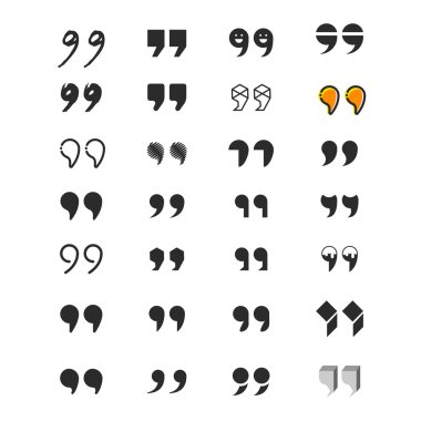 Various vector quotation marks clipart
