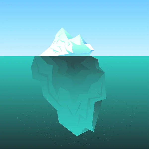 Фон з айсберг у морі — стоковий вектор