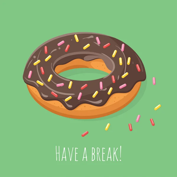 Vectorillustratie van donut. — Stockvector