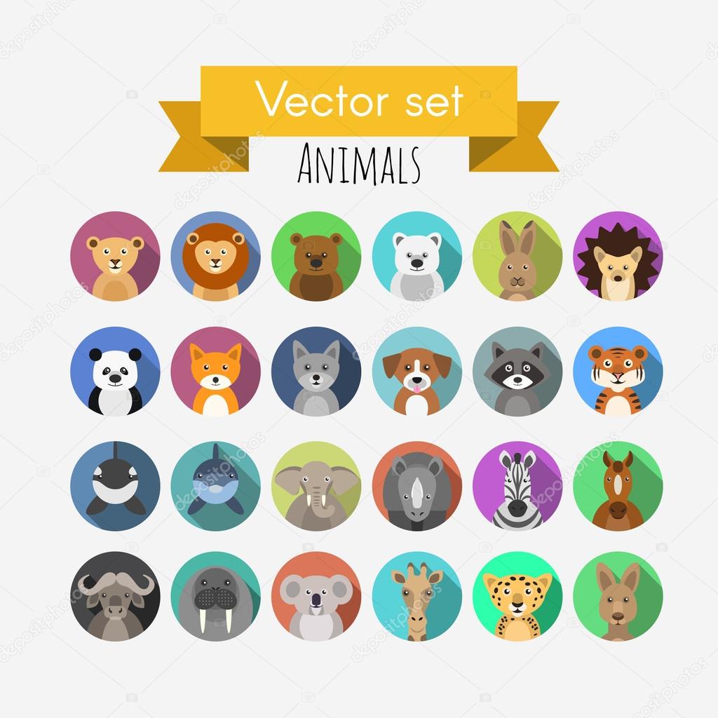 Vector avatars of animals