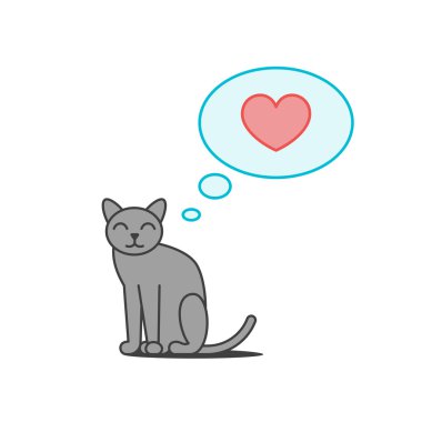 Şirin kedinin vektör çizimi