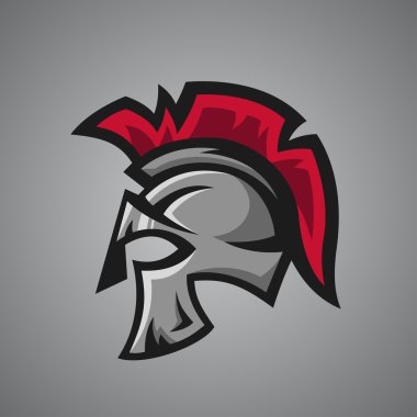 Spartan helmet. Sport mascot. clipart