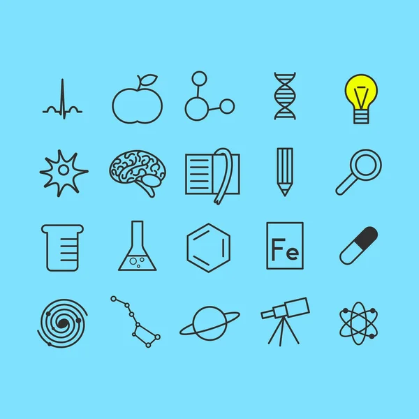 Set of science icons — Stock Vector