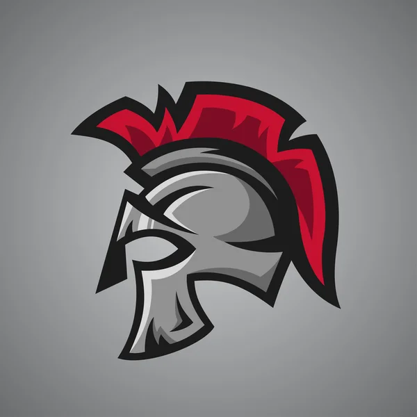 Spartan helm. Sport mascotte. — Stockvector