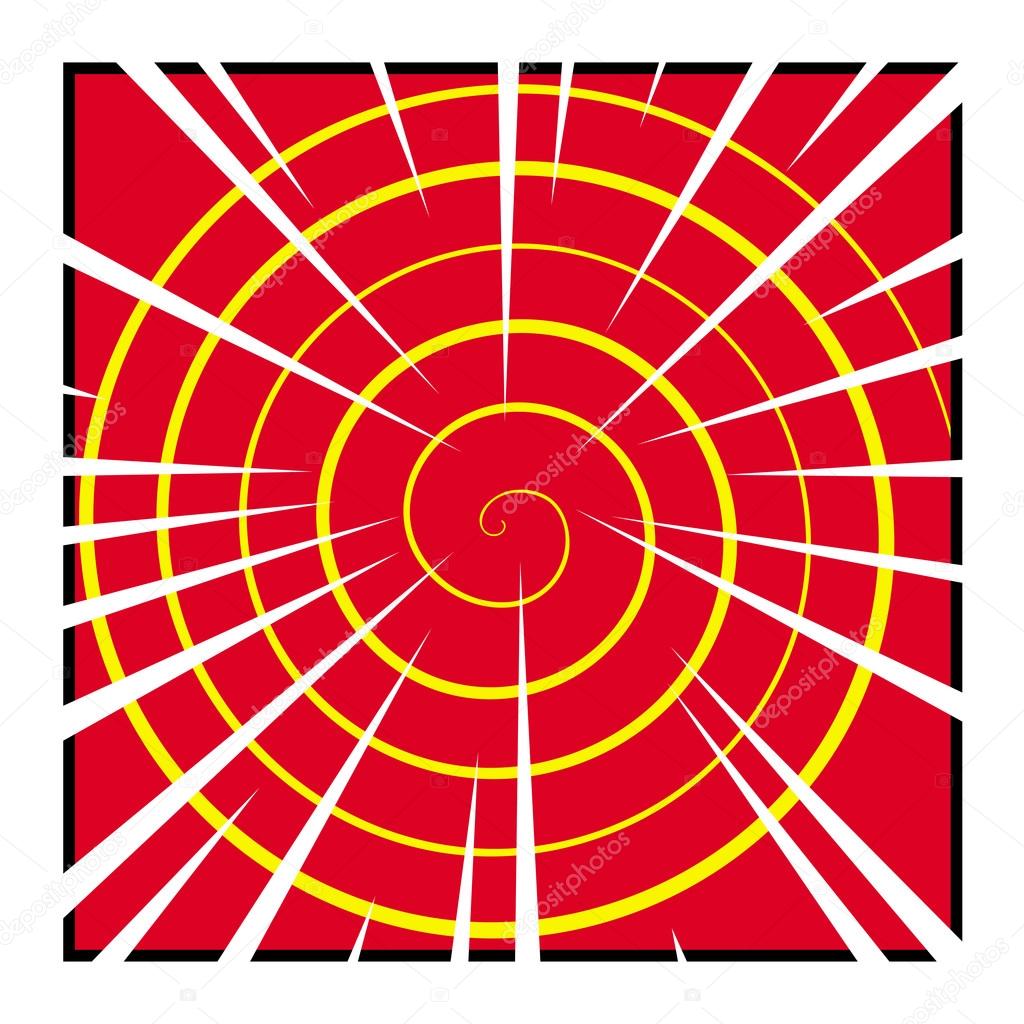 Vector comic spiral pattern 