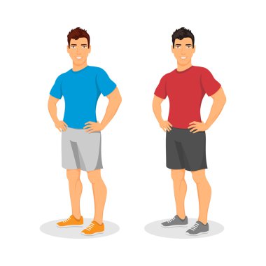 Yakışıklı kaslı genç adam