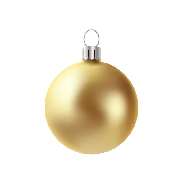 Goldene Weihnachtskugel — Stockvektor