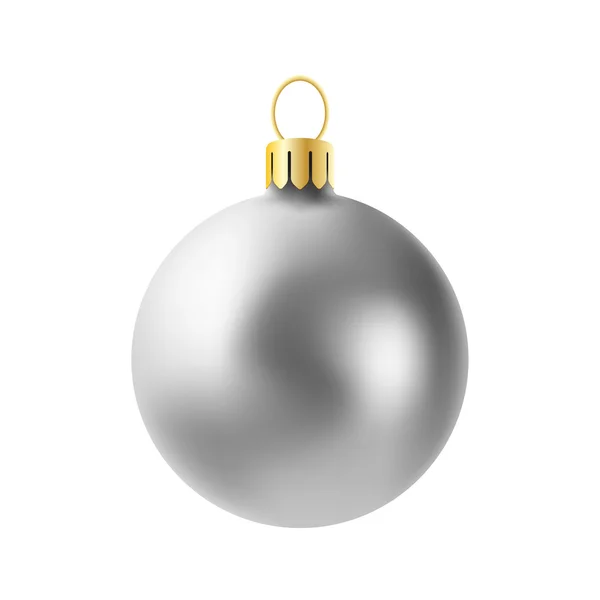 Silver Christmas ball — Stock Vector