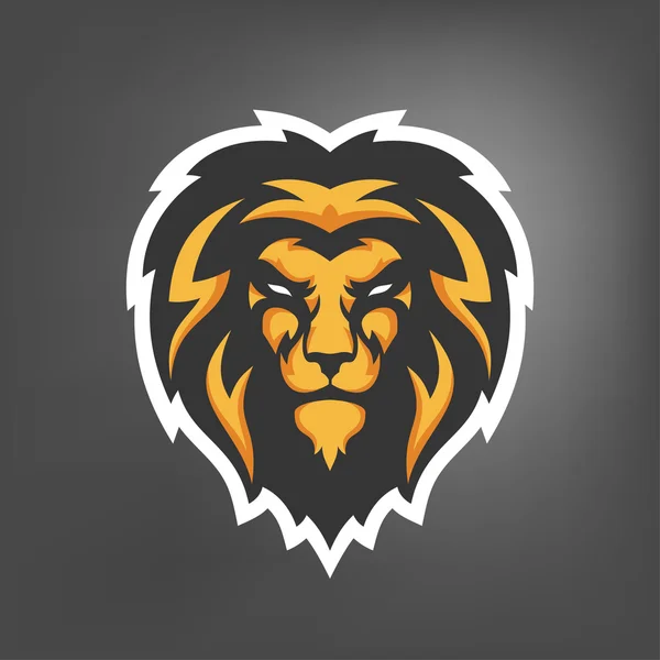 Aslan başı Illustration. Spor maskot.