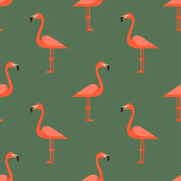 Seamless mönster med flamingos — Stock vektor