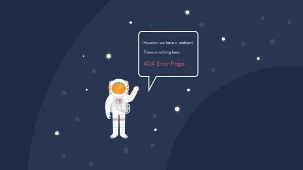Wektor 404 błąd stronica szablon dla strony internetowej. — Wektor stockowy