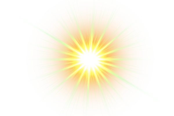 Güneş ışığı etkisi, parlayan güneş ışığı elementi, renkli ışınlar, güneş ışınları png