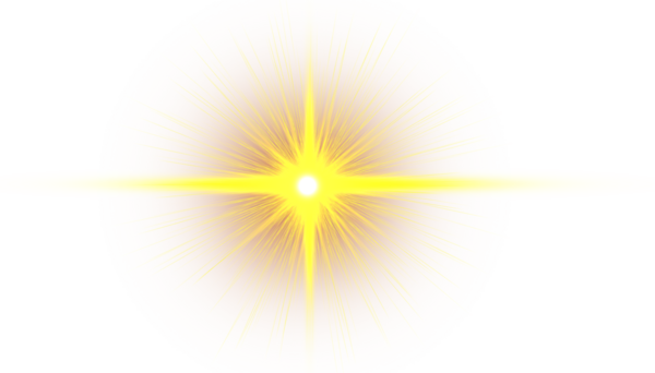 Soyut renkli Işık Patlaması, şeffaf arkaplanda güneş ışığı tasarımı