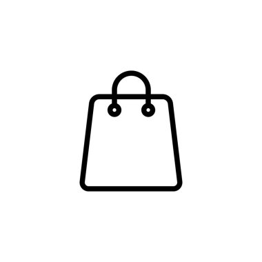 black Shopping Bag Icon Ideal for Retail Marketing isolated on white background
