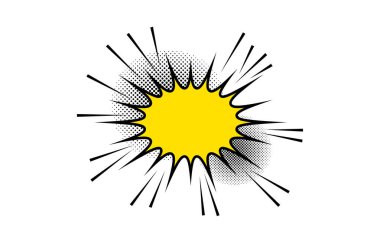 Bu vektör illüstrasyonunda klasik pop-art tarzında yarım ton efektli boş bir karikatür arkaplanı yer almaktadır. Posterlerde, el ilanlarında, sosyal medya grafiklerinde, çizgi romanlarda ve yaratıcı projelerde kullan.