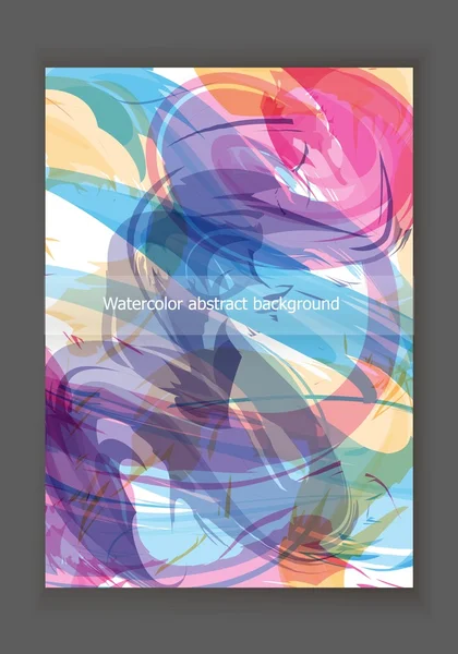 Soyut vektör suluboya arka plan. Renkli şablonu. EPS 10.
