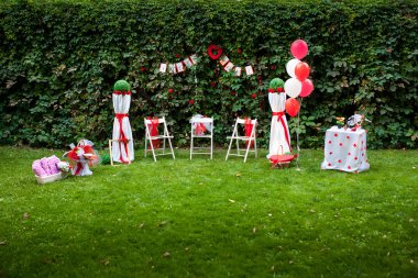 Düğün dekorasyon doğa üzerinde