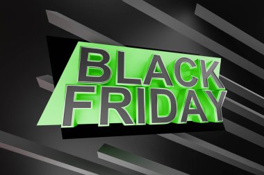 Mevsimsel alışveriş etkinliği için 3D olarak şık grafik işareti.