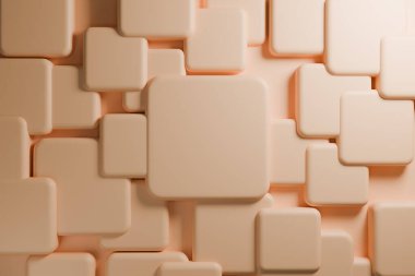 Lüks marka için soyut bir şablon sahnesinin 3 boyutlu canlandırması.