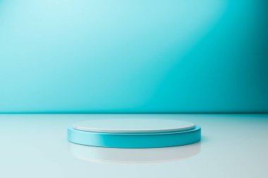 Ürün yerleştirme için keskin ufuk çizgisi olan basit dairesel bir sahne.