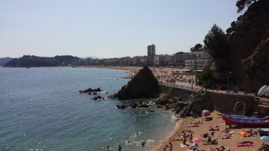 Sahil, Lloret De Mar, Costa Brava, İspanya dinlenme