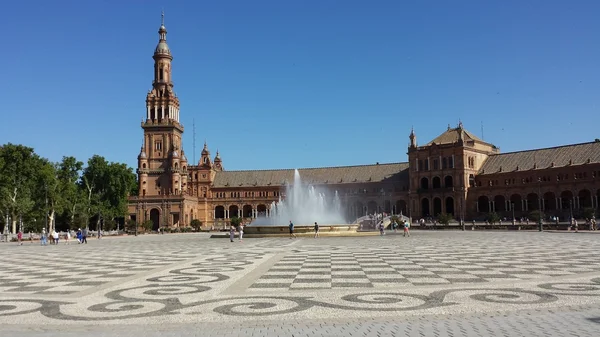 Plaza de Espana Sevillában, Spanyolországban. — Stock Fotó