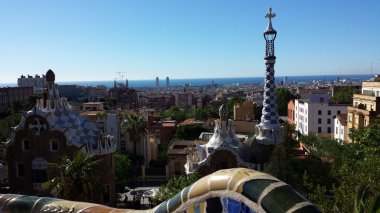 Barselona, İspanya 'da Park Guell 