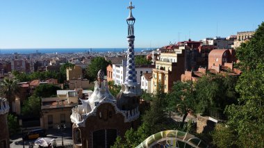 Barselona, İspanya 'da Park Guell 