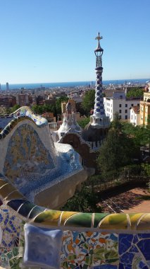 Barselona, İspanya 'da Park Guell