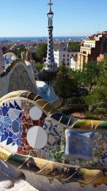 Barselona, İspanya 'da Park Guell