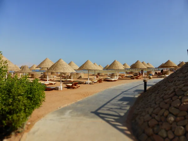 Riposo sulla spiaggia di Sharm El Sheikh, Egitto — Foto Stock