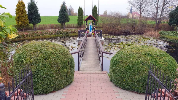 Chapel Our Lady Rosary Pond Gdynia Poland — Stock Photo, Image