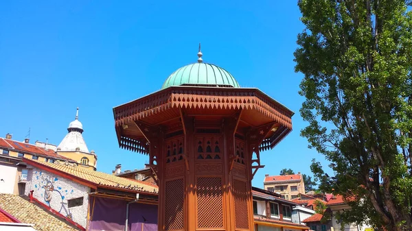 Sarajevo Bosnia Herzegovina Junio 2017 Plaza Sebilj Ciudad Vieja Sarajevo — Foto de Stock