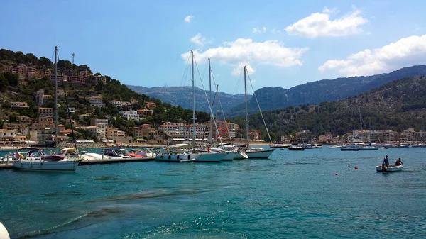 Mallorca Spain June 2018 Beautiful Harbour Scenery Port Soller Puerto — Stock Photo, Image