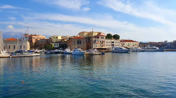 Oude Venetiaanse Haven Van Chania Kreta Griekenland — Stockfoto