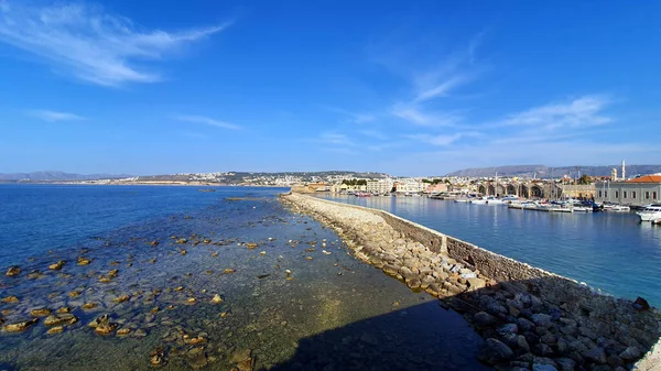 Oude Venetiaanse Haven Van Chania Kreta Griekenland — Stockfoto