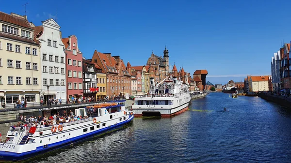 Gdansk Polônia Agosto 2019 Uma Visão Clássica Cidade Velha Gdansk — Fotografia de Stock
