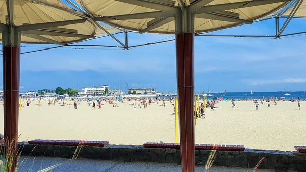 Gdynia Polonya Temmuz 2021 Güzel Güneşli Bir Günde Sahil Kenti — Stok fotoğraf